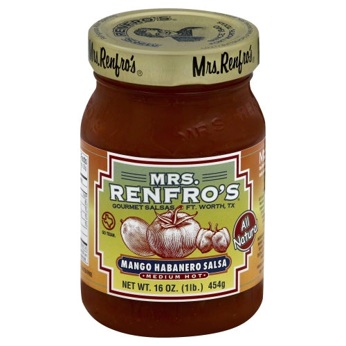 Mrs Renfro, Salsa Habanero Mango, 16 Oz(Case Of 6)