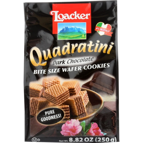 Loacker, Wafer Qudrtni Drk Choc 250G, 8.82 Oz(Case Of 6)