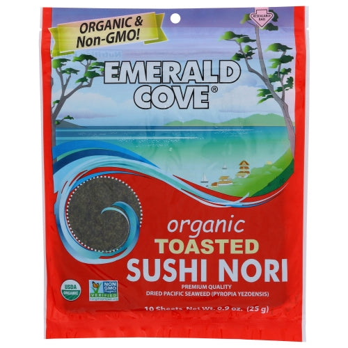 Emerald Cove, Sushi Nori Tstd Org, 10 Count(Case Of 6)