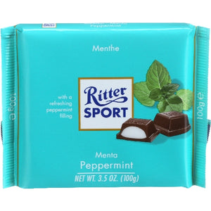 Ritter Sport, Choc Bar Peppermnt, 3.5 Oz(Case Of 12)