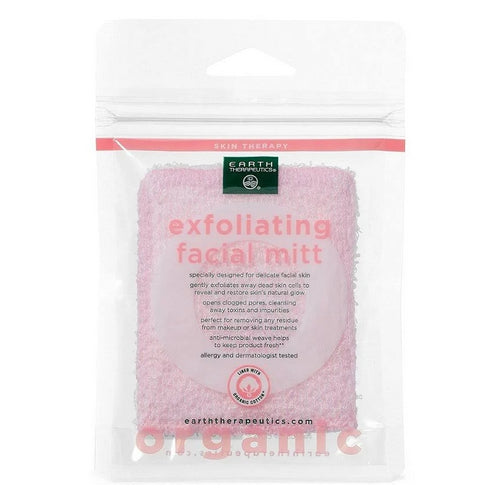 Earth Therapeutics, Organic Cotton Exfoliating Facial Mitt, 1 Unit