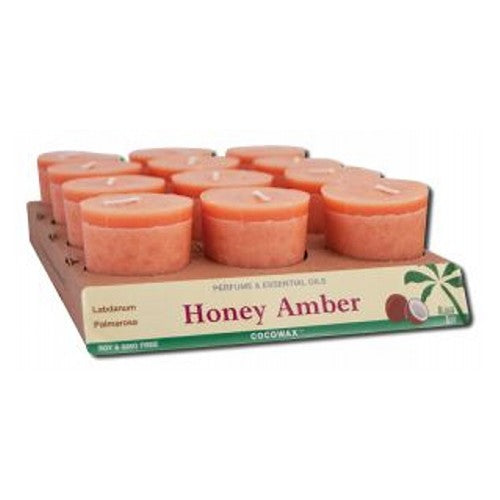 Aloha Bay, Votives Honey Amber, 12 Count