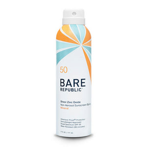 BARE REPUBLIC, Mineral Sunscreen Spray SPF 50, 6 Oz