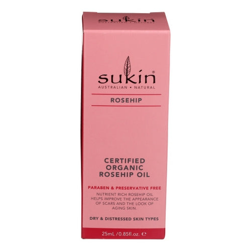 Sukin, Organic Rosehip Oil, 0.85 Oz