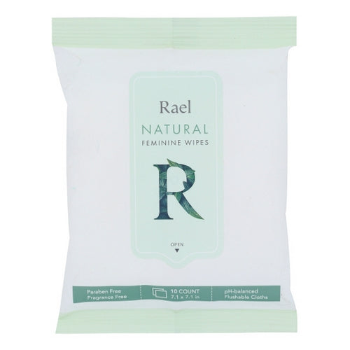 Rael, Natural Feminine Cleansing Wipes, 10 Count