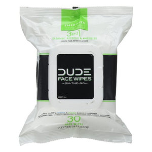 Dude Wipes, Face + Body Energizing Wipes, 30 Count