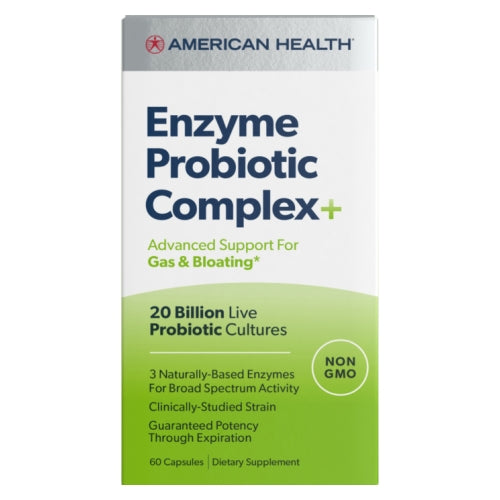 American Health, Enzyme Probiotic Complex Plus, 60 Caps