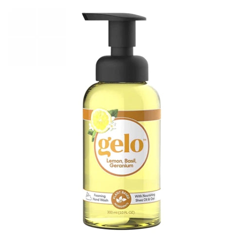 Gelo, Foaming Hand Soap Pump Bottle Lemon Basil Geranium, 10 Oz