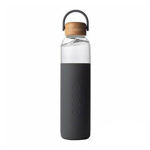 Soma, Glass Water Bottle V2 Gray, 25 Oz