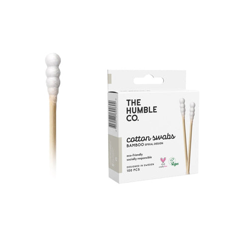 The Humble Co, Cotton Swabs White Spiral, 100 Count