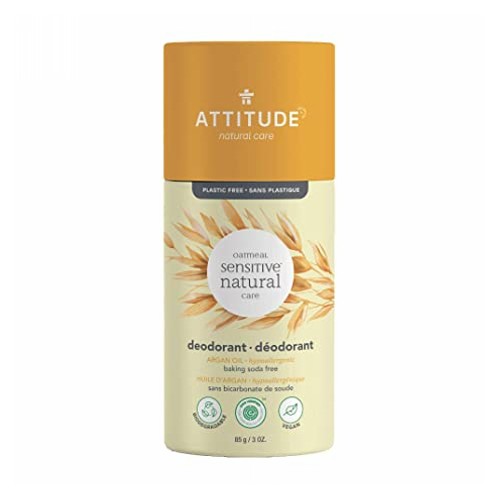 Attitude, Baking Soda-Free Deodorant Argan Oil, 3 Oz