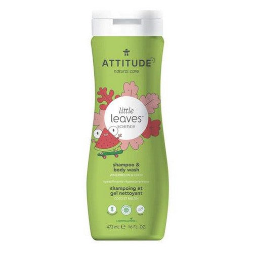 Attitude, Little Leaves 2-In-1 Shampoo Watermelon & Coco, 16 Oz