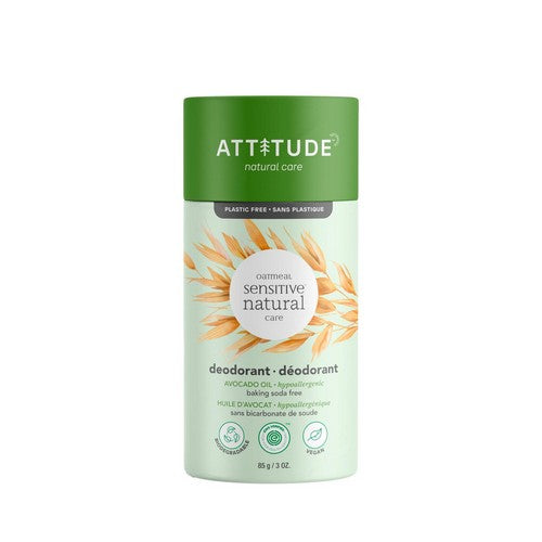 Attitude, Baking Soda-Free Deodorant Avocado Oil, 3 Oz