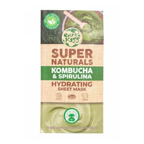 Earth Kiss, Supernaturals Kombucha & Spirulina Hydrating Sheet Mask, 1 Count