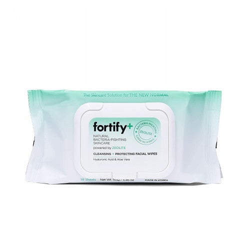 Fortify, Cleansing Protecting Facial Wipes, 30 Count