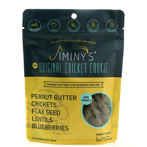 Jiminy's, Peanut Butter & Blueberry Dog Treats, 5 Oz (Case of 12)