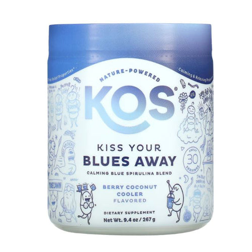 Kos, Organic Blue Spirulina Calming Berry Coconut, 9.4 Oz