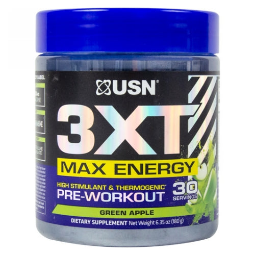 USN, 3XT Max Energy Green Apple, 30 Servings