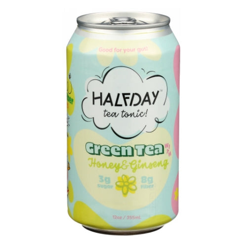 Halfday, Green Tea Tonic Honey & Ginseng, 12 Oz (Case of 12)