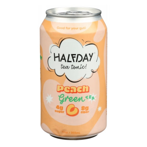 Halfday, Peach Green Tea Tonic, 12 Oz (Case of 12)