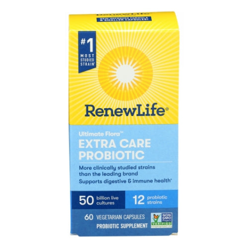 Renew Life, Ultimate Flora Extra Care Probiotic, 50 Billion 60 Veg Caps