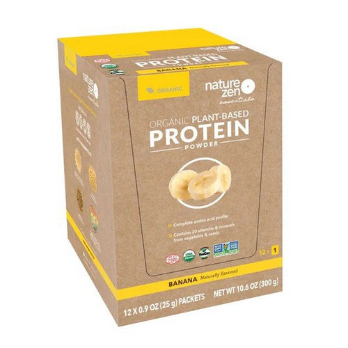 Nature Zen, Organic Plant Protein Banana, 12 Packets