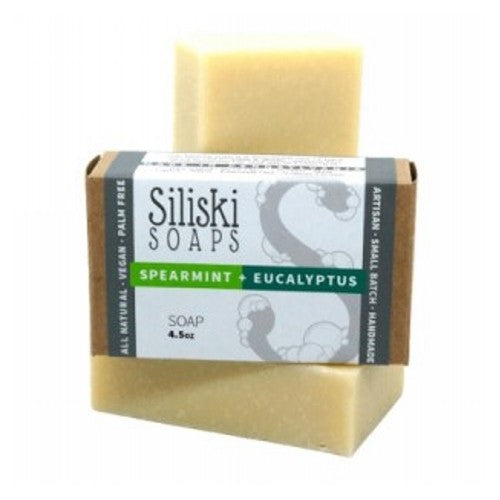 Siliski Soaps, Bar Soap Spearmint & Eucalyptus, 4.5 Oz