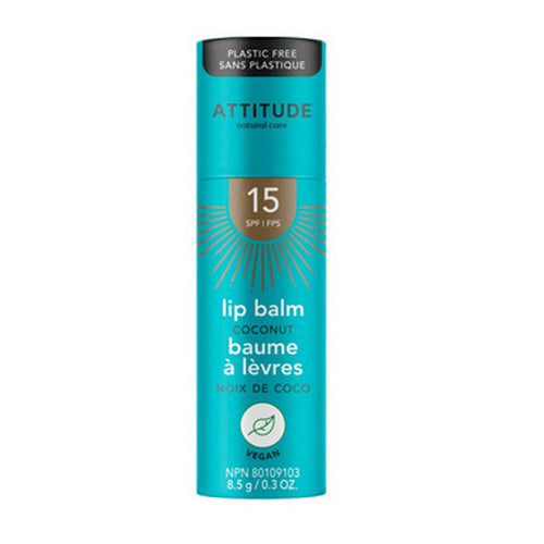 Attitude, Lip Balm SPF 15, Coconut 0.3 Oz