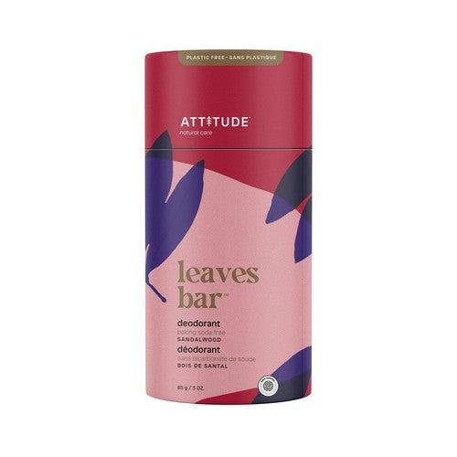 Attitude, Leaves Bar Deodorant Sandalwood, 3 Oz