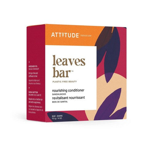 Attitude, Leaves Bar Nourishing Conditioner Sandalwood, 4 Oz