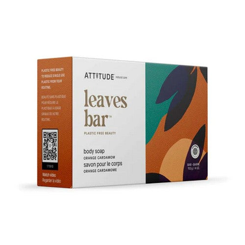 Attitude, Leaves Bar Body Soap Orange Cardamom, 4 Oz