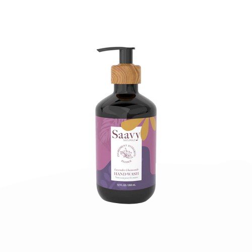 Saavy Naturals, Lavender Chamomile Hand Wash, 12 Oz