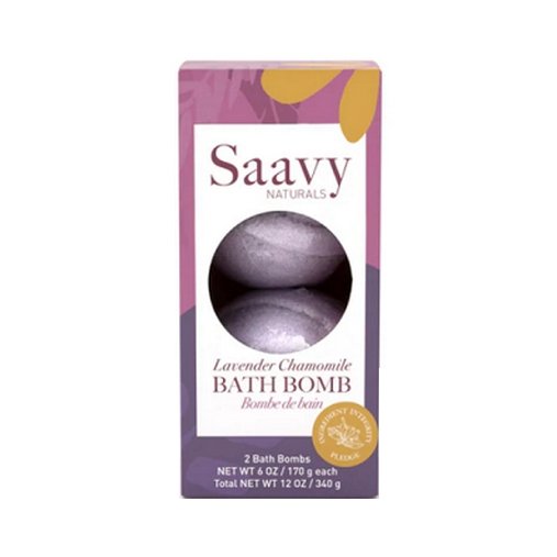 Saavy Naturals, Lavender Chamomile Bath Bomb Duo, 12 Oz