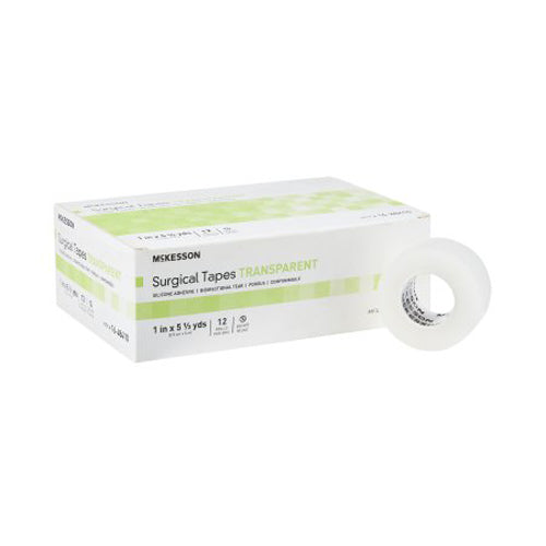 McKesson, McKesson Silicone Medical Tape 1 Inch x 5-1/2 Yard Transparent, 1 Roll