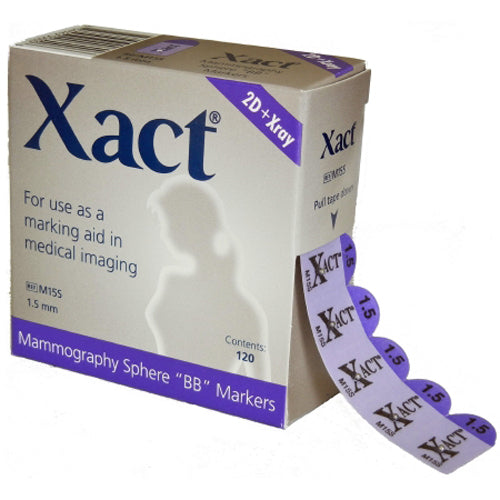 Xact, Mammography Nipple Marker Xact Purple 1.5 mm Diameter BB 1/2 X 1 Inch NonSterile, Box Of 120