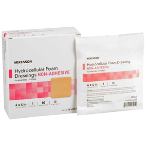 McKesson, McKesson Nonadhesive without Border Foam Dressing 4 x 4 Inch, Box Of 10