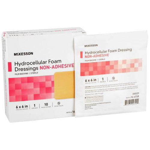 McKesson, McKesson Nonadhesive without Border Foam Dressing 6 x 6 Inch, Box Of 10