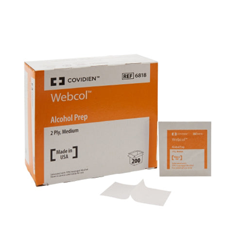 Cardinal, Webcol Alcohol Prep Pad, Box Of 200