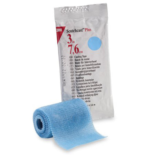 3M, 3M Scotchcast Plus Light Blue Cast Tape 3 Inch x 12 Foot, Count of 10