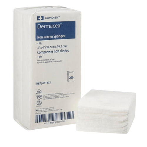 Cardinal, Dermacea Nonsterile Nonwoven Sponge 4 x 4 Inch, Count of 200