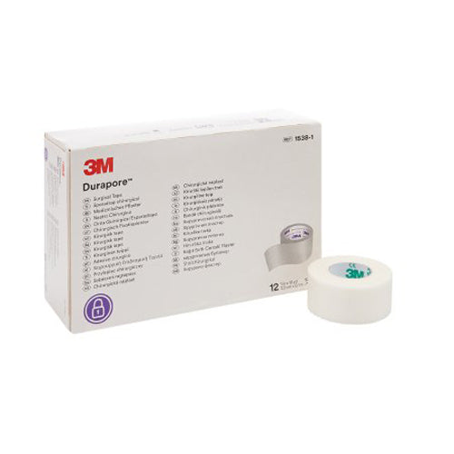 3M, 3M Durapore Silk-Like Cloth Medical Tape 1 Inch x 10 Yard White, 1 Roll