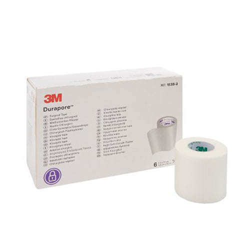 3M, 3M Durapore Silk-Like Cloth Medical Tape 2 Inch x 10 Yard White, 1 Roll