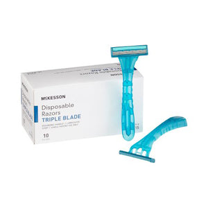 McKesson, McKesson Triple Blade Disposable Razors, Box Of 10