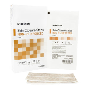 McKesson, McKesson Non-Reinforced Skin Closure Strip 1 x 5 Inch, 1 Pack