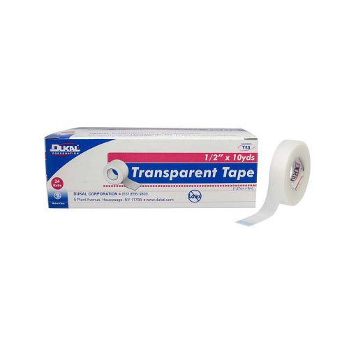 Dukal, Dukal Transparent Medical Tape 1 Inch x 10 Yard, Box Of 12