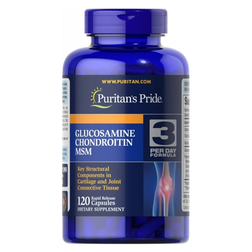 Puritan's Pride, Double Strength Glucosamine Chondroitin & MSM Joint Soother, 120 Capsules