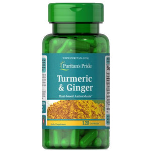 Puritan's Pride, Turmeric & Ginger, 120 Capsules