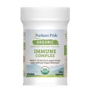 Puritan's Pride, Organic Immune Complex with Mushrooms and Zinc, 30 Tablets