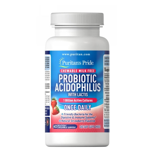 Puritan's Pride, Chewable Probiotic Acidophilus with Lactis, 60 Chewables