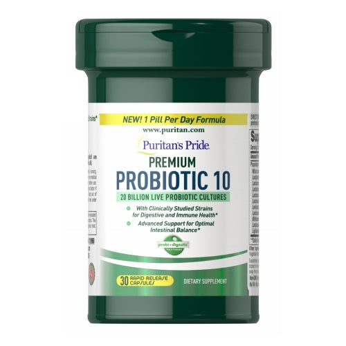 Puritan's Pride, Premium Probiotic 10, 30 Capsules